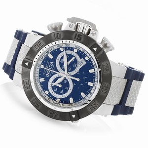 Invicta Blue Dial Material: Silicone Stainless Steel Band Watch #Subaqua (Men Watch)