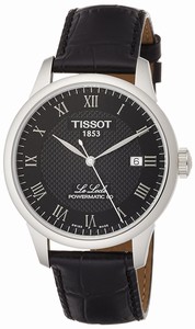 Tissot Powermatic 80 Roman Numerals Dial Date Black Leather Watch # T006.407.16.053.00 (Men Watch)