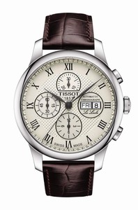 Tissot Le Locle Automatic Valjoux Chronograph Brown Leather Watch# T006.414.16.263.00 (Men Watch)