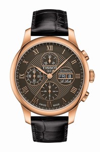 Tissot Le Locle Automatic Valjoux Chronograph Black Leather Watch# T006.414.36.443.00 (Men Watch)