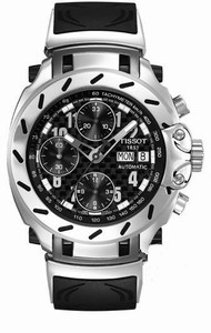 Tissot T-Race Automatic Chronograph Day Date Black Rubber Watch # T011.414.17.202.00 (Men Watch)
