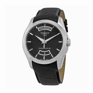 Tissot Couturier Powermatic 80 Day Date Black Leather Watch # T035.407.16.051.02 (Men Watch)