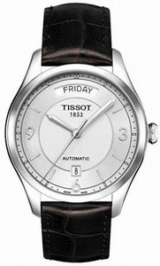 Tissot T-One Automatic Silver Dial Day Date Brown Leather Watch # T038.430.16.037.00 (Men Watch)