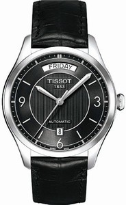 Tissot T-ONE Automatic Black Dial Date Black Leather Watch # T038.430.16.057.00 (Men Watch)