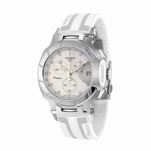 Tissot T-Race White Mother of Pearl Dial Chronograph White Silicone Watch # T048.417.17.116.00 (Women Watch)