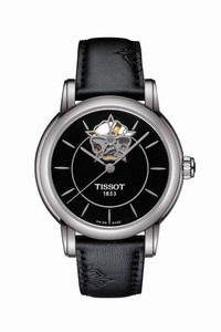 Tissot T-Classic Lady Heart Automatic Powermatic 80 Diamond Black Leather Watch# T050.207.17.051.04 (Women Watch)
