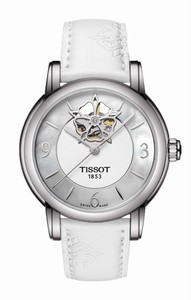 Tissot T-Classic Lady Heart Powermatic 80 White Leather Watch# T050.207.17.117.04 (Women Watch)
