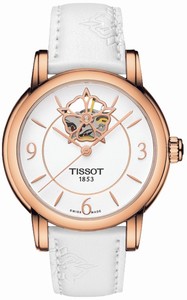 Tissot T-Classic Lady Heart Automatic Powermatic 80 White Leather # T050.207.37.017.04 (Women Watch)