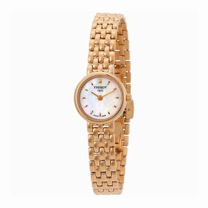 Tissot White Mother Of Pearl Dial Fixed Rose Gold-tone Band Watch #T058.009.33.111.00 (Women Watch)