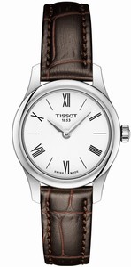 Tissot Quartz Analog Brown Leather Watch # T063.009.16.018.00 (Women Watch)