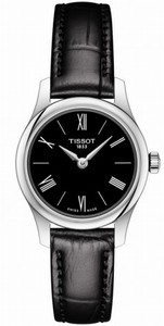 Tissot Quartz Analog Black Leather Watch # T063.009.16.058.00 (Women Watch)