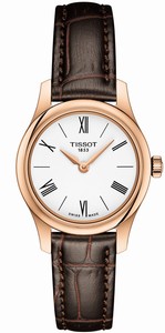 Tissot Quartz Analog Brown Leather Watch # T063.009.36.018.00 (Women Watch)