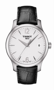 Tissot T-Classic Tradition Quartz Analog Date Black Leather Watch# T063.210.16.037.00 (Women Watch)