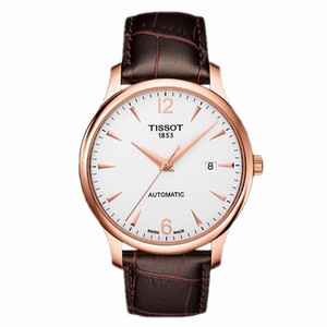 Tissot T-Classic Tradition Automatic Date Brown Leather Watch# T063.407.36.037.00 (Men Watch)