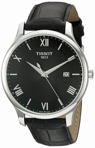 Tissot Quartz Date Black Leather Watch # T063.610.16.058.00 (Men Watch)