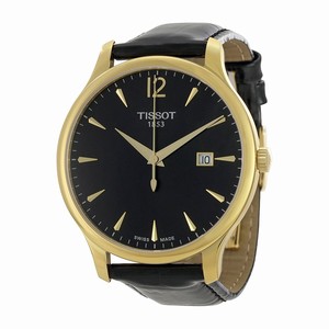 Tissot Black Dial Fixed Gold-tone Band Watch #T063.610.36.057.00 (Women Watch)