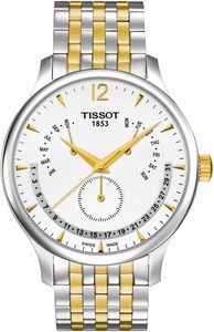 Tissot T-Classic Tradition Quartz Perpetual Calender Two Tone Stainless Steel Watch# T063.637.22.037.00 (Men Watch)
