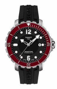 Tissot T-Sport Seastar 1000 Powermatic 80 Date Black Rubber Watch# T066.407.17.057.03 (Men Watch)
