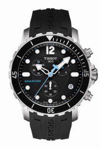 Tissot T-Sport Seastar 1000 Quartz Chronograph Date Black Rubber Watch# T066.417.17.057.00 (Men Watch)