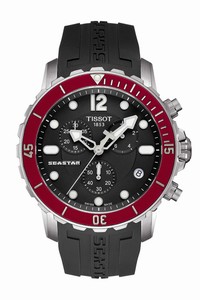 Tissot T-Sport Seastar 1000 Quartz Chronograph Date Black Rubber Watch# T066.417.17.057.01 (Men Watch)