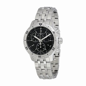 Tissot Black Dial Uni-directional Rotating Stainless Steel Band Watch #T067.417.11.051.01 (Men Watch)
