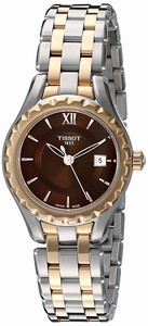 Tissot Brown Dial Stainless Steel Band Watch #T072.010.22.298.00 (Women Watch)