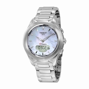 Tissot Mother Of Pearl Dial Fixed Stainless Steel Band Watch #T075.220.11.101.00 (Women Watch)