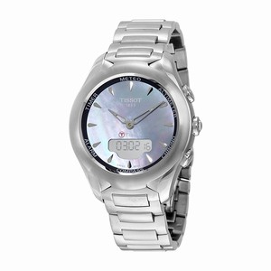 Tissot Black Mother Of Pearl Dial Fixed Stainless Steel Band Watch #T075.220.11.101.01 (Women Watch)