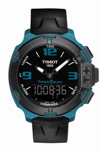 Tissot T-Race Touch Quartz Analog and Digital Aluminium Case Black Silicone Watch#