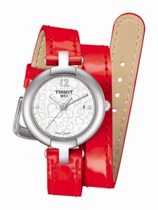 Tissot T-Trend Pinky by Tissot Quartz Analog Date Red Leather Watch# T084.210.16.117.00 (Women Watch)