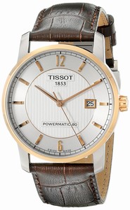 Tissot Quartz Powermatic 80 Date Titanium Case Brown Leather Watch# T087.407.56.037.00 (Watch)
