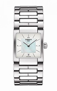 Tissot T-Trend T02 Quartz White Mother of Pearl Dial Date Stainless Steel Watch# T090.310.11.111.00 (Women Watch)