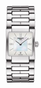 Tissot T-Trend T02 Quartz White Mother of Pearl Diamond Dial Stainless Steel Watch# T090.310.11.116.00 (Women Watch)