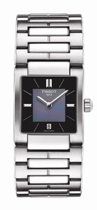 Tissot T-Trend T02 Quartz Black Mother of Pearl Dial Date Stainless Steel Watch# T090.310.11.121.00 (Women Watch)