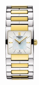 Tissot T-Trend T02 Quartz Mother of Pearl Dial Date Two Tone Stainless Steel Watch# T090.310.22.111.00 (Women Watch)