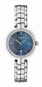 Tissot T-Trend Flamingo Quartz Black Mother of Pearl Dial Date Stainless Steel Watch# T094.210.11.121.00 (Women Watch)