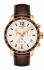 Tissot T-Sport Quickster Quartz Chronograph Date Brown Leather Watch# T095.417.36.037.02 (Men Watch)