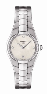 Tissot T-Trend T-Round Quartz Mother of Pearl Dial Diamond Stainless Steel Watch# T096.009.61.116.00 (Women Watch)