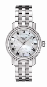 Tissot T-Classic Bridgeport Automatic Mother of Pearl Dial Date Stainless Steel Watch# T097.007.11.113.00 (Women Watch)