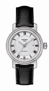 Tissot T-Classic Bridgeport Automatic Roman Numerals Dial Date Black Leather Watch# T097.007.16.033.00 (Women Watch)