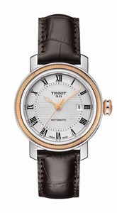 Tissot T-Classic Bridgeport Automatic Roman Numerals Dial Date Brown Leather Watch# T097.007.26.033.00 (Women Watch)