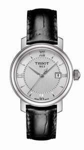 Tissot T-Classic Bridgeport Quartz Analog Date Black Leather Watch# T097.010.16.038.00 (Women Watch)