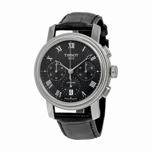 Tissot Automatic Chronograph Date Black Leather Watch # T097.427.16.053.00 (Men Watch)