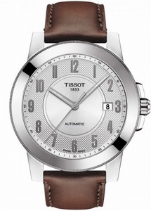 Tissot Automatic Silver Dial Date Brown Leather Watch # T098.407.16.032.00 (Men Watch)