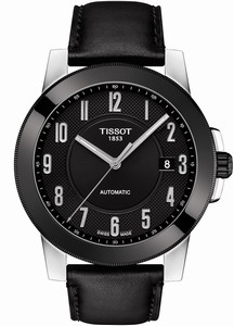 Tissot Automatic Black Dial Date Black Leather Watch # T098.407.26.052.00 (Men Watch)