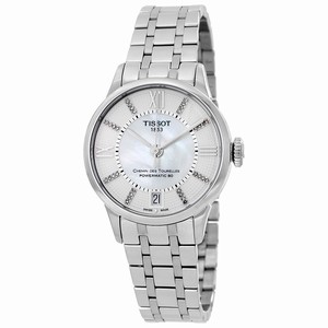 Tissot White Mother Of Pearl Automatic Watch #T099.207.11.116.00 (Women Watch)