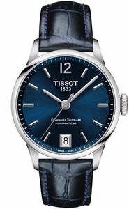 Tissot Chemin Des Tourelles Powermatic 80 Blue Leather Watch # T099.207.16.047.00 (Women Watch)