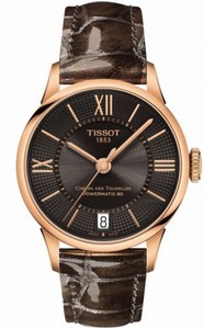 Tissot Chemin Des Tourelles Powermatic 80 Brown Leather Watch # T099.207.36.448.00 (Women Watch)
