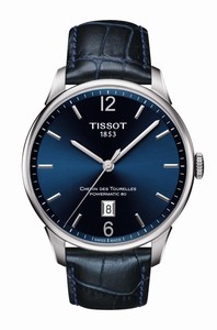 Tissot Chemin Des Tourelles Powermatic 80 Blue Leather Watch # T099.407.16.047.00 (Men Watch)