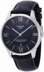 Tissot Chemin Des Tourelles Powermatic 80 Black Leather Watch # T099.407.16.058.00 (Men Watch)